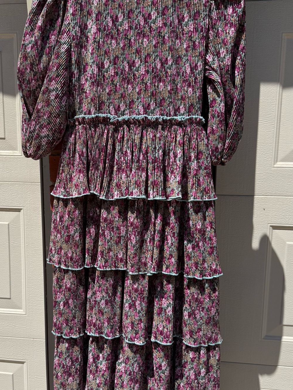 English Factory Pink Floral Tiered Maxi Dress